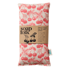 Soap Folk Cherry Stone Hot & Cold Pillow (Red print)