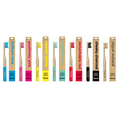 F.E.T.E Children's Bamboo Toothbrush - Yippee Yellow (single)