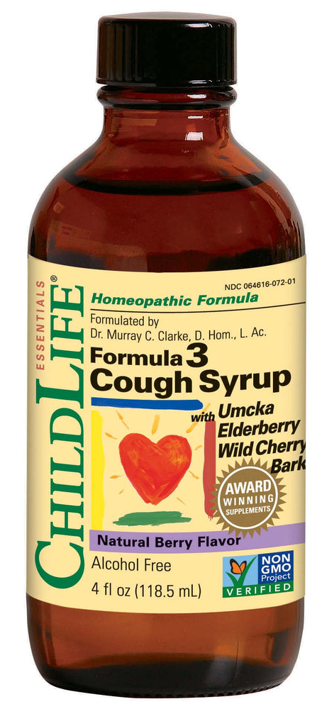 ChildLife Essential Formula 3 Cough Syrup Natural Berry Flavour 118.5ml