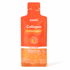 Zooki Collagen Liquid Sachet Mango Peach Flavour Super Strength 11,000mg 1 x 18.5ml Sachet SINGLE