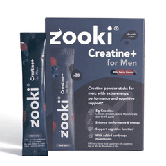 Zooki Creatine+ For Men Wild Berry Flavour Powder Sticks 30x6.78g CASE