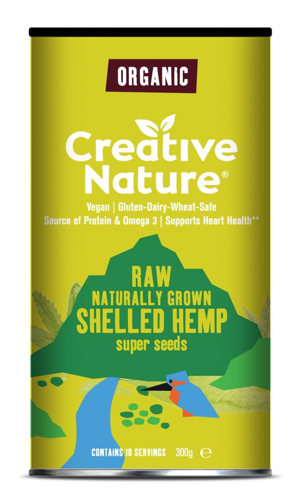 Creative Nature Raw Naturally Grown Shelled Hemp Super Seeds 300g
