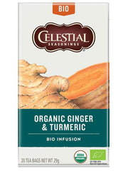 Celestial Seasonings Organic Ginger & Turmeric 20 Teabags
