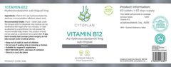 Cytoplan Vitamin B12 As Hydroxycobalamin 1mg Sub-lingual 60's