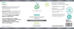 Cytoplan MSM Methylsulphonylmethane 1000mg 60's