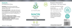 Cytoplan Niacin (Vitamin B3) 50mg 100's