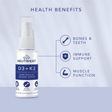 Neutrient D3 + K2 Sublingual Vegan Spray 30ml