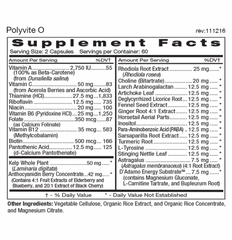 D'Adamo Personalized Nutrition Polyvite Multivitamin Support for Type O 120's