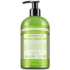 Dr Bronner's Magic Soaps 4-In-1 Sugar Lemongrass Lime Organic Pump Liquid Soap 355ml