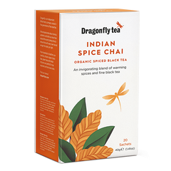 Dragonfly Tea Indian Spice Chai Organic Spiced Black Tea 20 Sachets