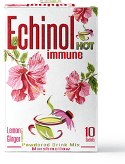 Echinol Hot Immune Powdered Drink Mix Lemon & Ginger Flavoured with Marshmallow 10's