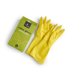 ecoLiving Natural Latex Rubber Gloves Large