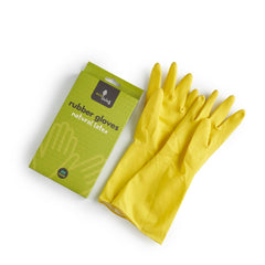 ecoLiving Natural Latex Rubber Gloves Medium
