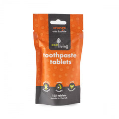 ecoLiving Toothpaste Tablets Orange with Fluoride 125's
