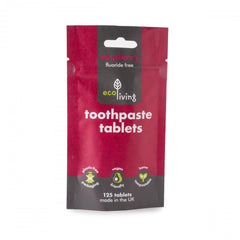 ecoLiving Toothpaste Tablets Raspberry Fluoride Free 125's