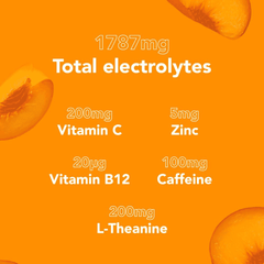 Zooki Electrolytes+ Energy and Focus Peach Flavour 7 Sachets