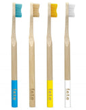 F.E.T.E Bamboo Toothbrushes Marvellous Mix Set of 4 Medium Bristles