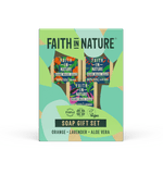 Faith In Nature Soap Gift Set Orange, Lavender, Aloe Vera 3x100g