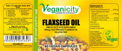 Veganicity Flaxseed Oil 500mg
