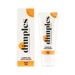 Dimples Fluoride Free Dentist Designed Toothpaste Peach 75ml