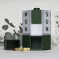 Lifestyle Vitamins Weekly Rotating Pill Dispenser with Box and Lid – Forest Green