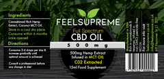 Feel Supreme CBD Oil 500mg in MCT Oil 15ml