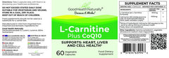 Good Health Naturally L-Carnitine Plus CoQ10 60's