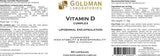 Goldman Laboratories Vitamin D Complex 60's