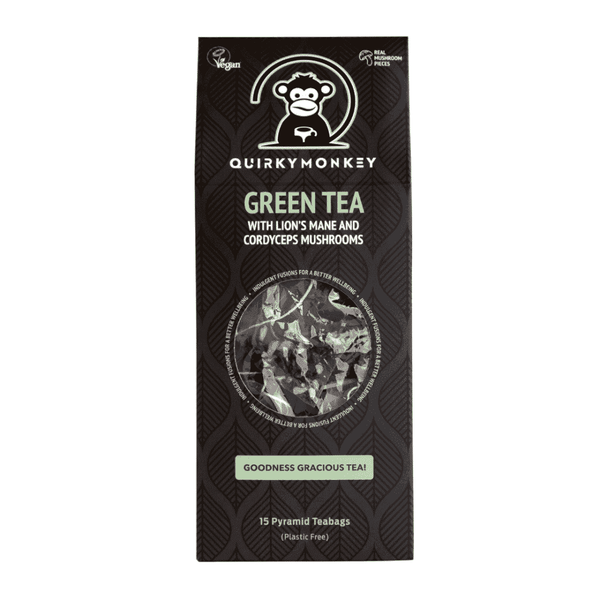 Quirky Monkey Green Tea with Lion's Mane and Cordyceps Mushrooms 15 Py