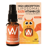 Well.Actually. HA Liposomal Kids Vitamin D3 Oral Spray 400-800IU Orange Burst Flavour 15ml