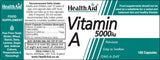 Health Aid Vitamin A 5000iu 100's