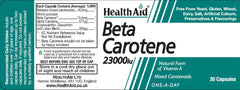 Health Aid Beta-Carotene 23,000iu 30's