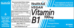 Health Aid Vegan Vitamin B1 100mg 90's