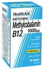 Health Aid Metcobin Methylcobalamin B12 1000mcg 60's