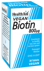 Health Aid Vegan Biotin 800ug 30's