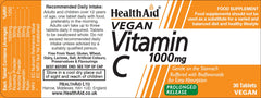 Health Aid Vegan Vitamin C 1000mg Prolonged Release 30's