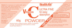 Health Aid Vitamin C 100% Pure Ultrafine 60g