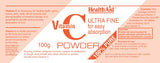 Health Aid Vitamin C 100% Pure Ultrafine 100g
