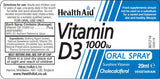 Health Aid Vitamin D3 1000iu Oral Spray 20ml