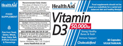 Health Aid Vitamin D3 50,000iu 30's
