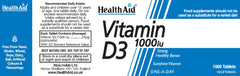 Health Aid Vitamin D3 1000iu 1000's