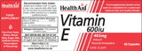 Health Aid Vitamin E 600iu 60's