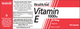 Health Aid Vitamin E 1000iu 100's