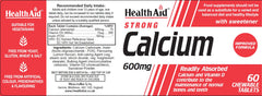 Health Aid Strong Calcium 600mg Chewable 60's