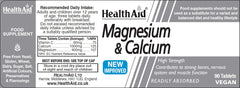 Health Aid Magnesium & Calcium 90's