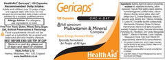 Health Aid Gericaps Multivitamin & Mineral Complex 100's