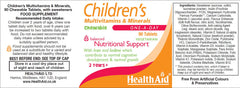 Health Aid Children's Multivitamins & Minerals Tutti Fruity Flavour 90's