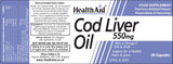 Health Aid Cod Liver Oil 550mg 90's