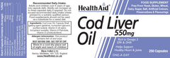 Health Aid Cod Liver Oil 550mg 250's