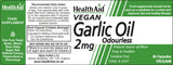 Health Aid Vegan Garlic Oil 2mg Odourless 30's